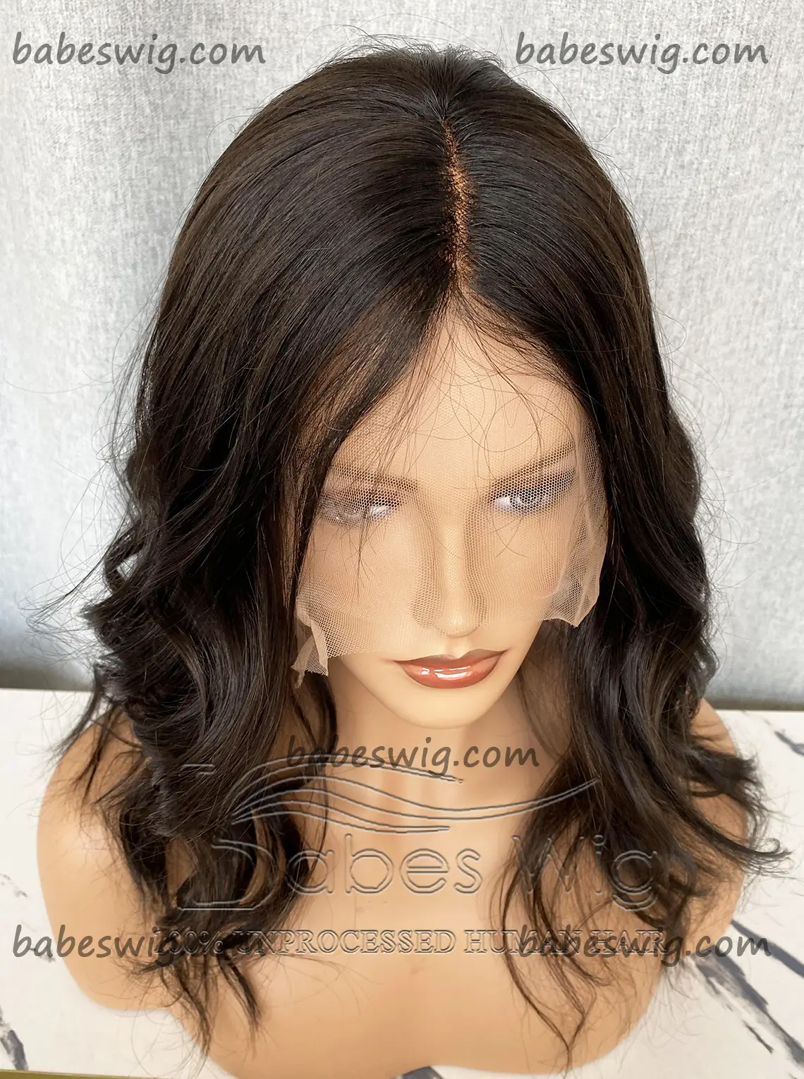 Best Natural Black 100% Remy Human Hair Lace Front Wig Wavy Lace Front Human Hair Wigs for Women Bleached Knots