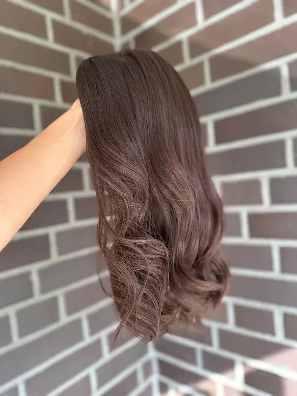 Warm Brown Wavy 100% Glueless Best Human Hair Lace Front Wigs For Women 11*6 Silk Top Lace Front Wigs Online-BabesWIG