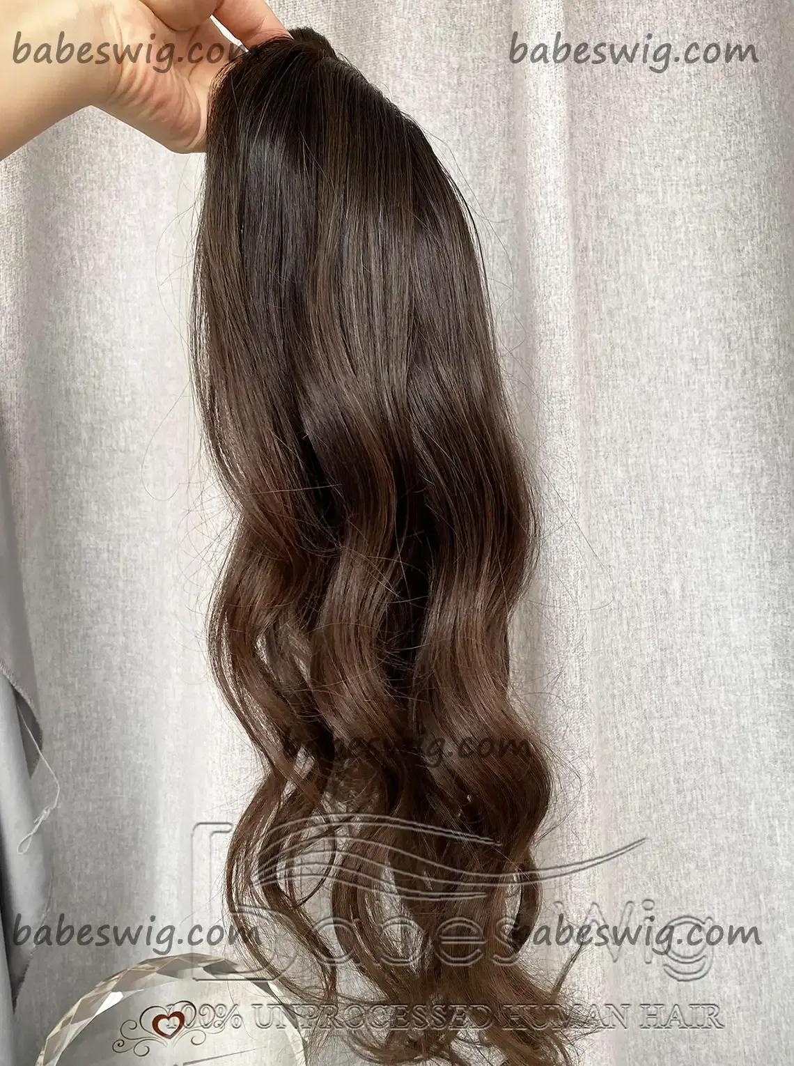 9x9 Cap Brunette Brown Straight Hair Topper Best 100% Remy Human Hair Silk Top Topper for Women  Hairpieces-BabesWIG