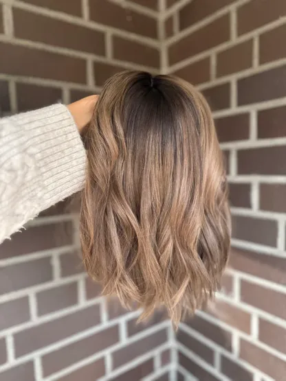 Soft Wavy Ombre Hairpiece Human Hair Topper Best Virgin Human Hair Topper for Women-BabesWIG