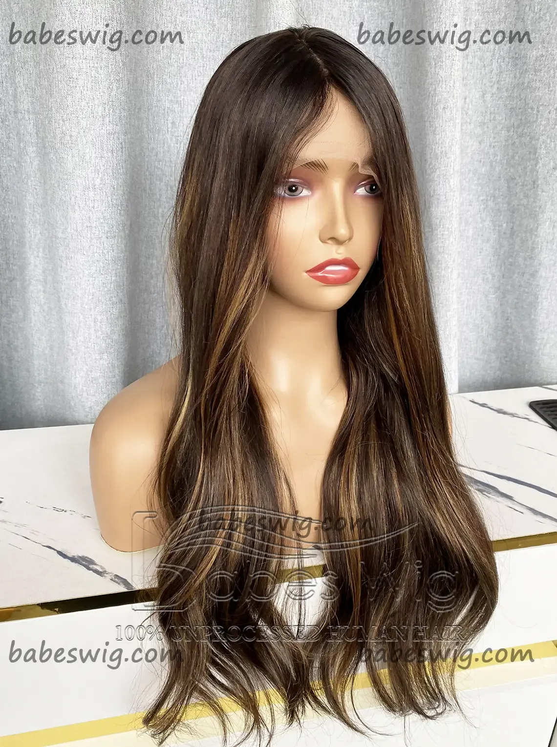Best Silk Top Wigs balayage Wavy 100% Real Human Hair 11*6 Silk base Lace Front Wigs