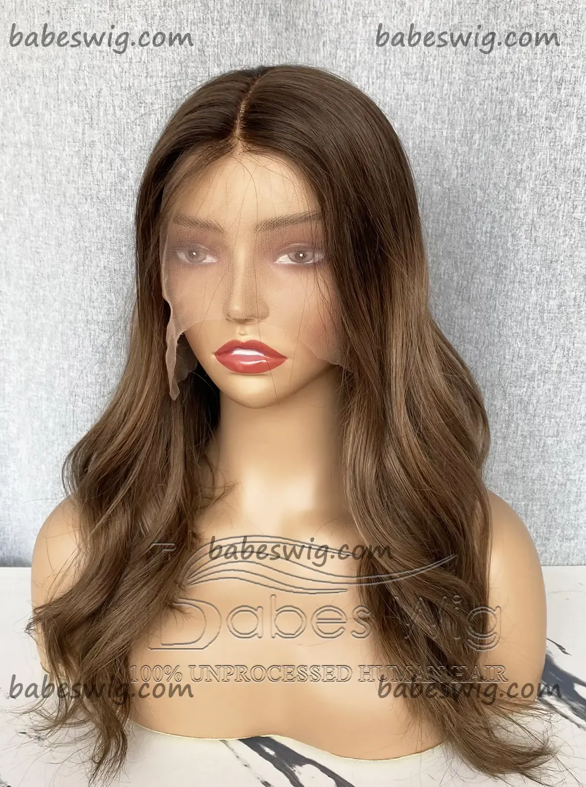 Glueless Lace Frontal Wigs 100% Remy Human Hair Wavy Ombre Color Lace Front Wigs For White Women 