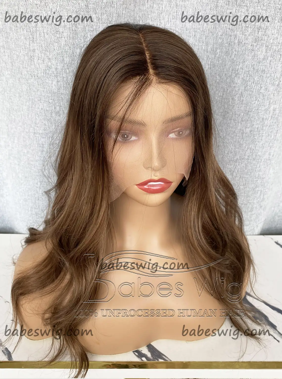 Glueless Lace Frontal Wigs 100% Remy Human Hair Wavy Ombre Color Lace Front Wigs For White Women 