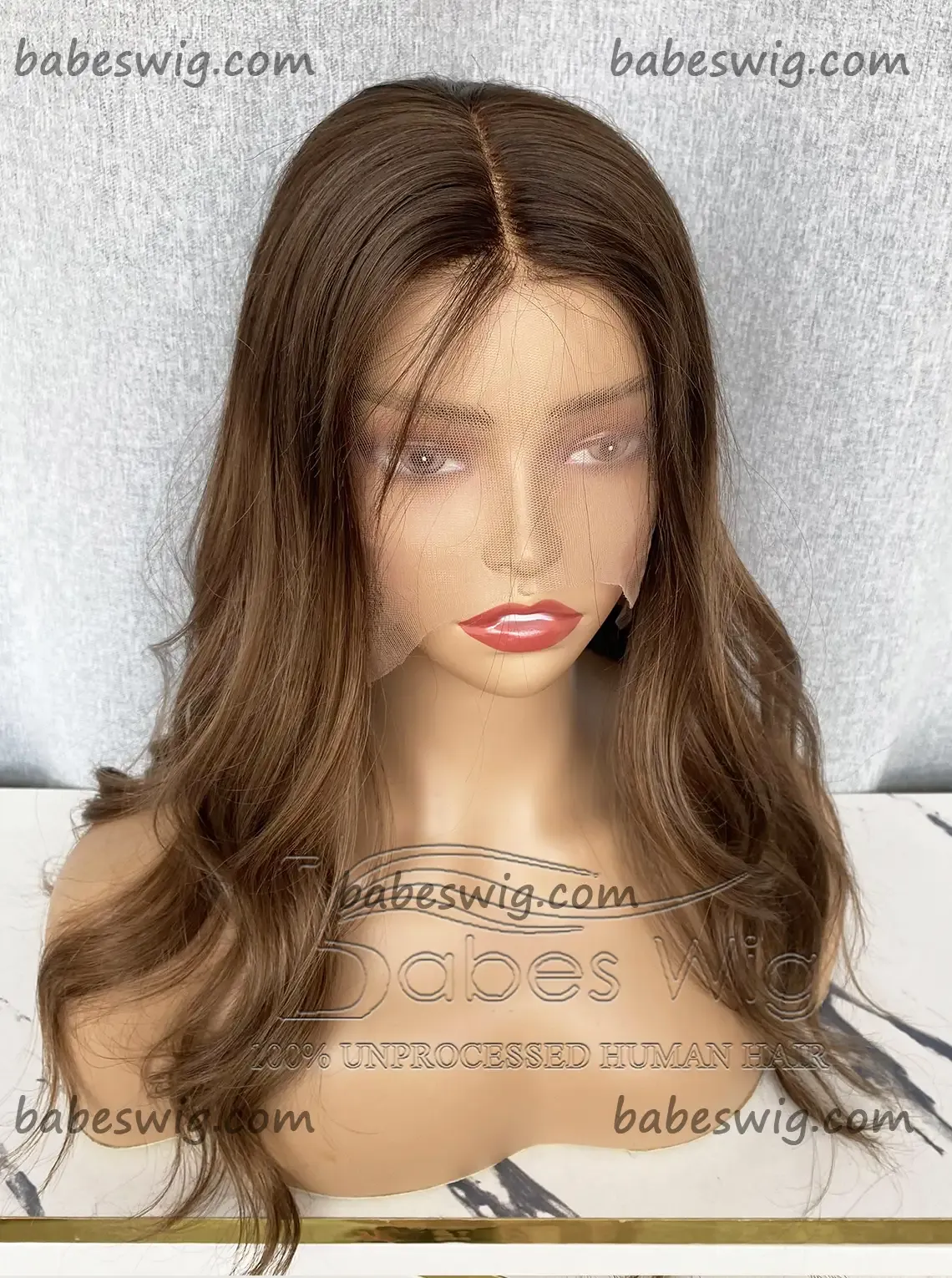 Glueless Lace Frontal Wigs 100% Remy Human Hair Wavy Ombre Color Lace Front Wigs For White Women 