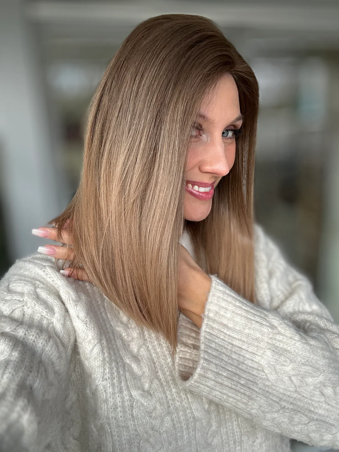 Ombre Straight 9*9 Human Hair Topper Silk Top Remy Human Hair Topper-BabesWIG