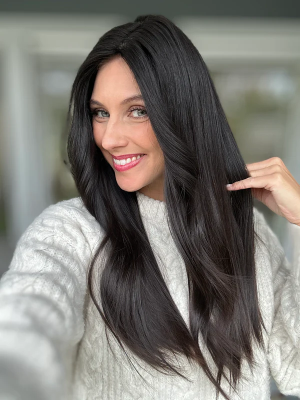 Natural Black Straight Hair  9*9 Silk Top Human Hair Topper Best Virgin Hair Silk Base Toppers for Women-BabesWIG