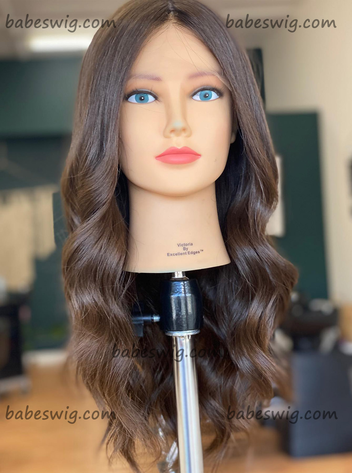 Best Quality Brunette Brown Real Human Hair Silk Base Wig For White Women-BabesWIG