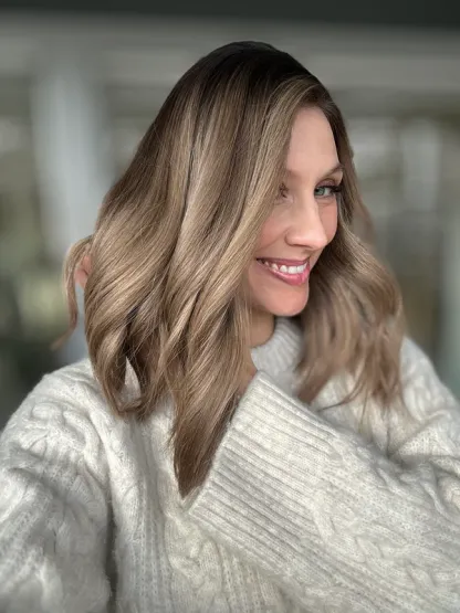 Soft Wavy Ombre Hairpiece Human Hair Topper Best Virgin Human Hair Topper for Women-BabesWIG