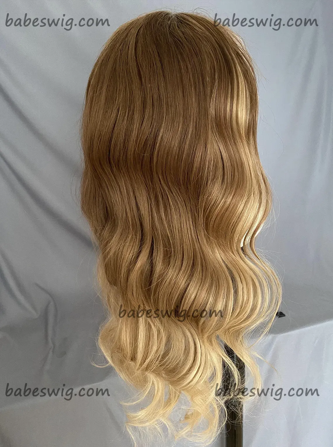 Caramel Balayage Wig Human Hair Silk Top Lace Front Wig-BabesWIG