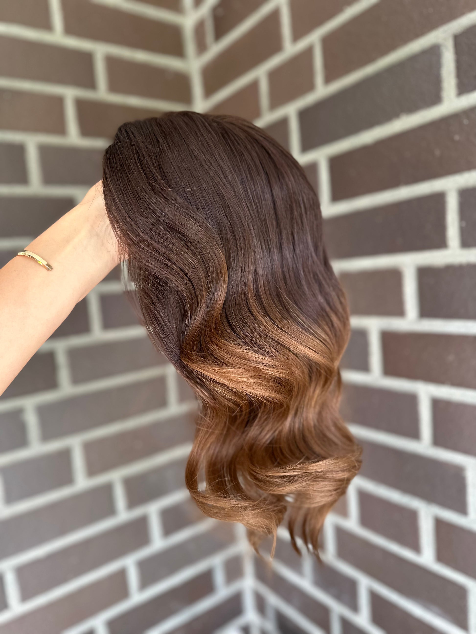 [Copy]Soft Wavy Ombre Hairpiece Human Hair Topper 9*9 Best Virgin Human Hair Topper for Women