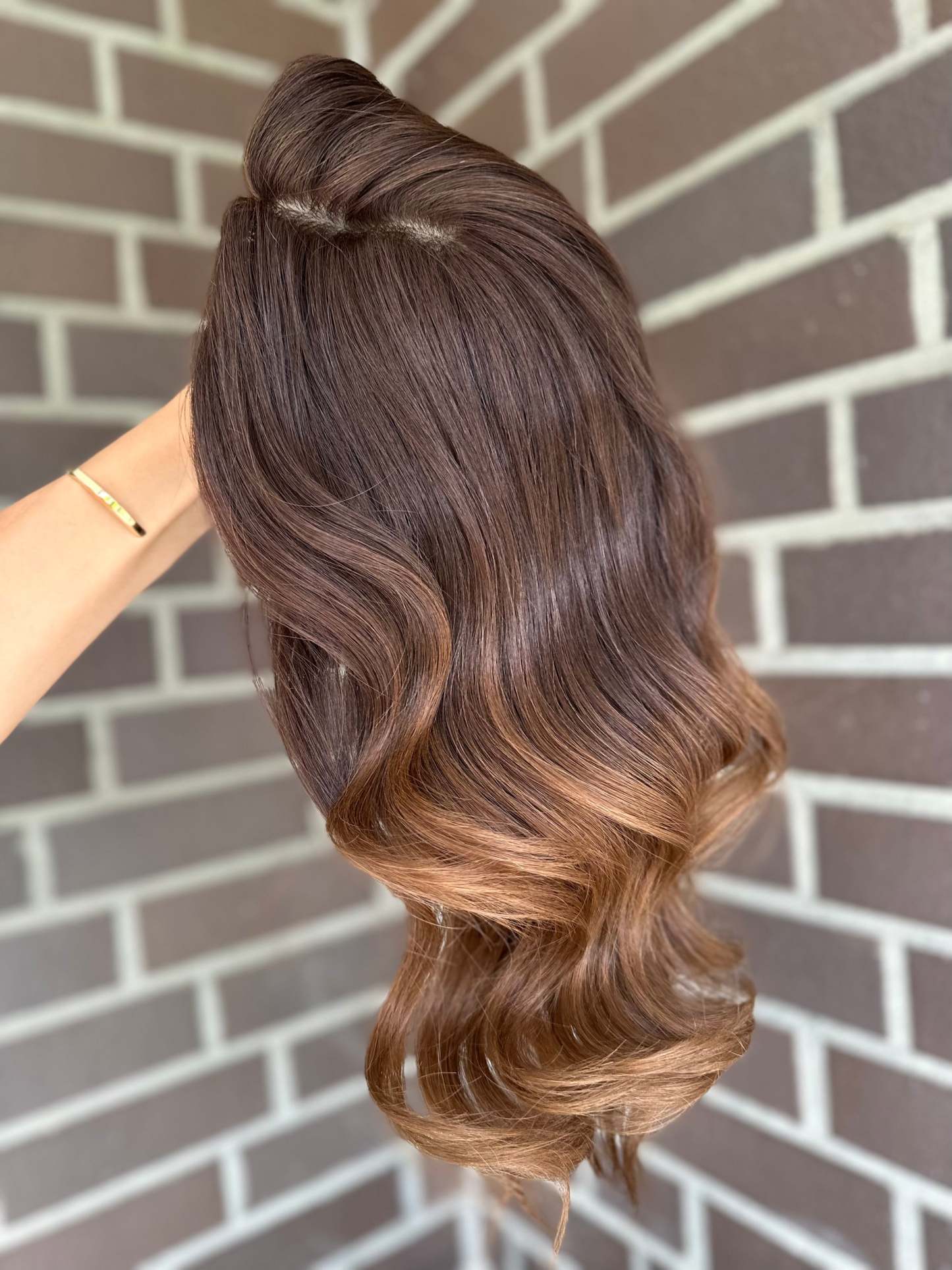[Copy]Soft Wavy Ombre Hairpiece Human Hair Topper 9*9 Best Virgin Human Hair Topper for Women