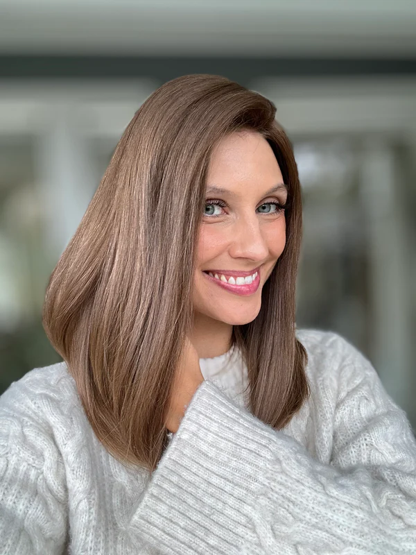 9*9 cap Silk Base Topper Straight ombre Light brown Human Hair Topper Best Virgin Hair Toppers for Women-BabesWIG