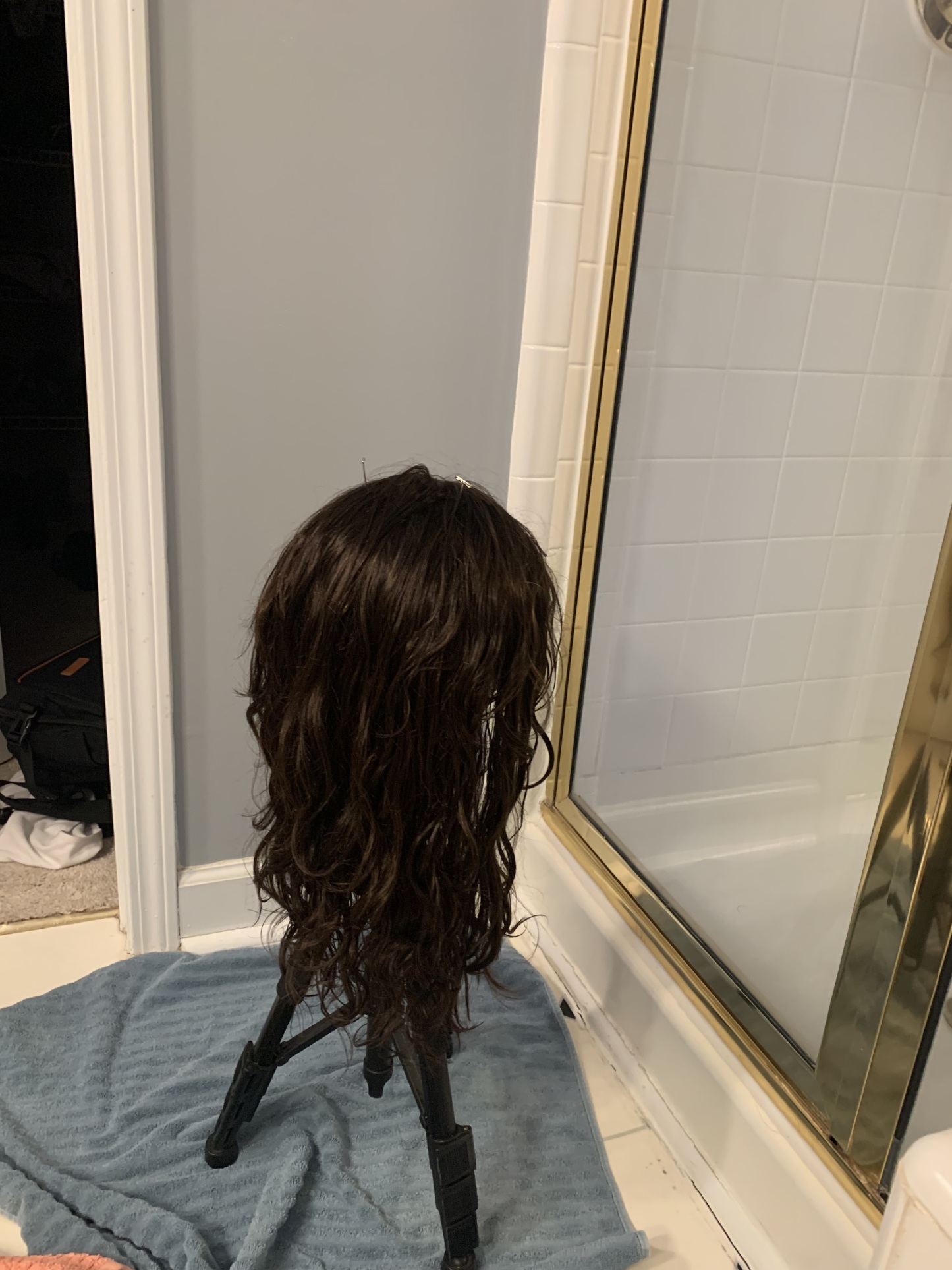 Dark Brown Wavy Human Hair Glueless Silk top lace front wig-BabesWIG