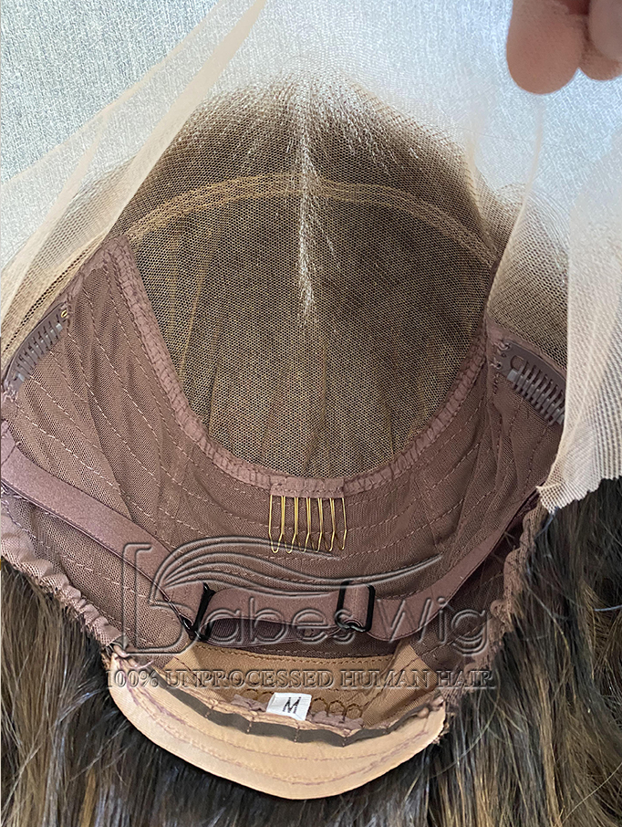 Luxury Wig Long Soft Striaght Light Brown Human Hair Glueless Lace Front Wig For Sale