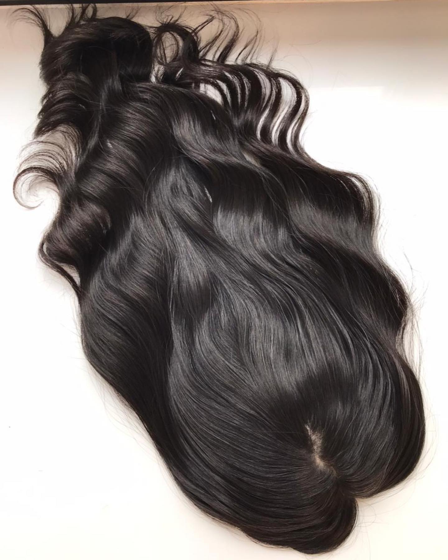 Natural Black Color Wavy 9*9 Human hair Silk Top Human Hair Toppers Natural Volume
