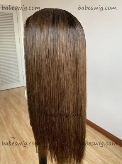 Remy European Brunette Bobshell Real Human Hair Wigs for sale