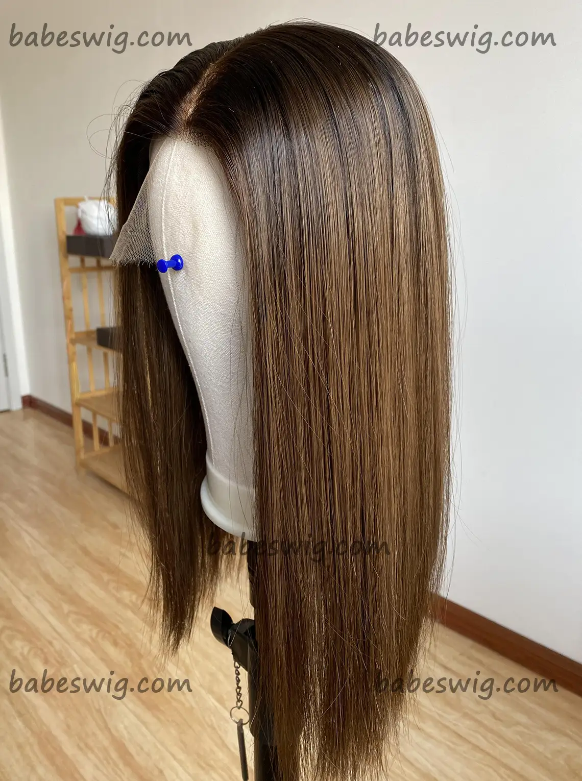 Remy European Brunette Bobshell Real Human Hair Wigs for sale