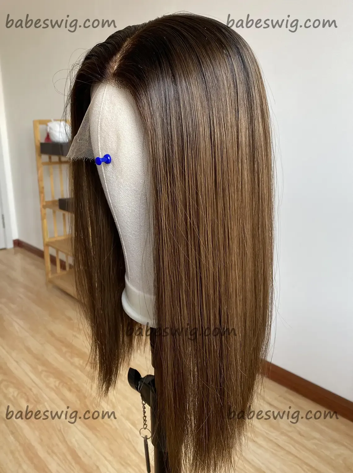 Remy European Brunette Bobshell Real Human Hair Wigs for sale