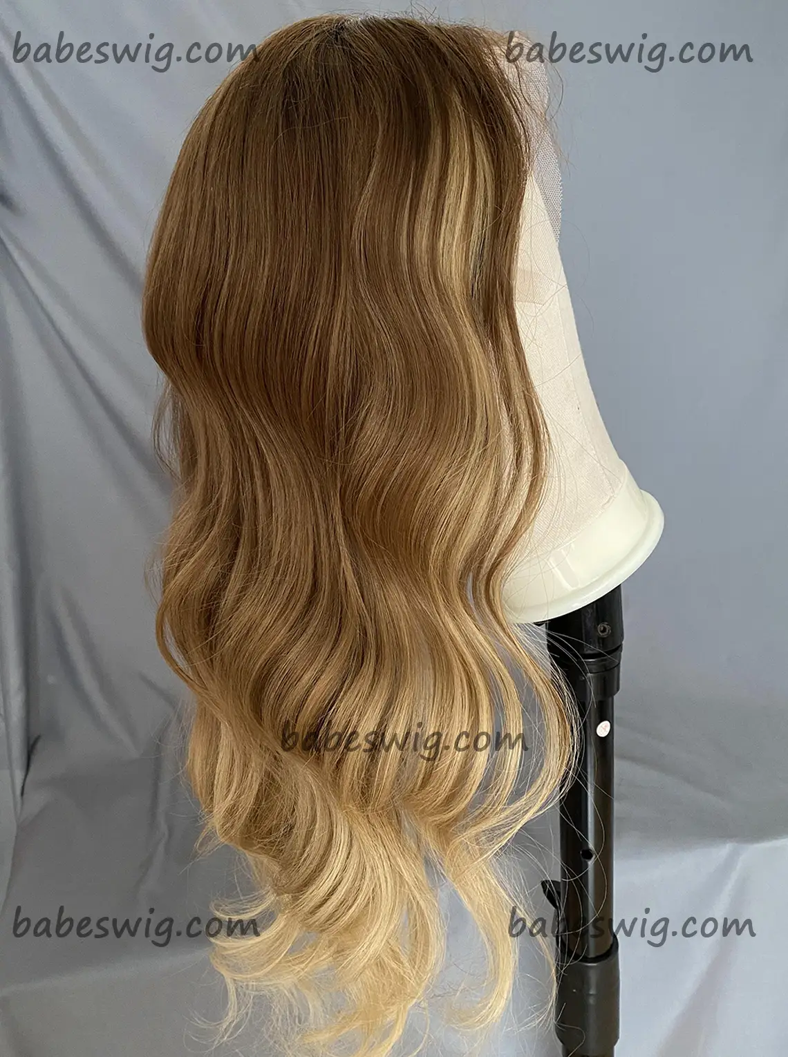 Brown Blonde Balayage Human Hair 13x6 HD Lace Front Wigs With Money Piece-BabesWIG