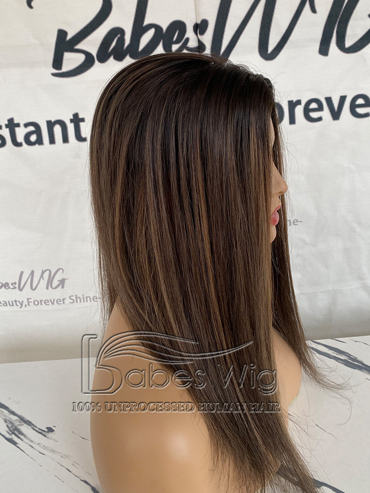 Ready to ship, 5x6 Topper 100% Human Hair Silk Top Topper, Clip on hair topper for Women Crown Hair Toupee Hairpiece-BabesWIG