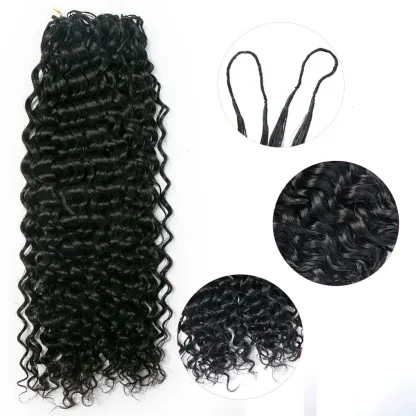 Human Crochet Hair Water Wave Natural Color