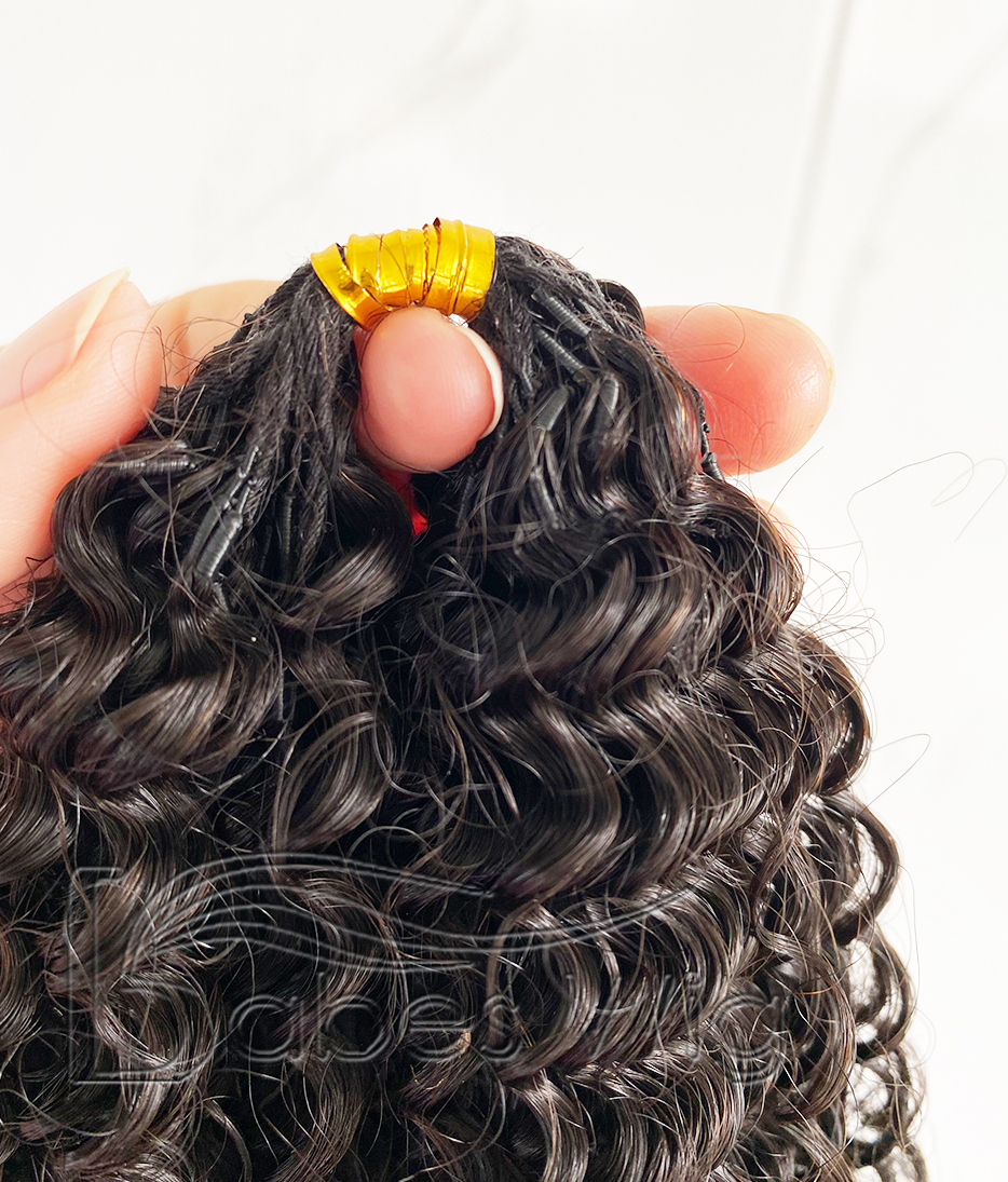 Kinky Curly Human Crochet Hair extensions Crochet braids Natural Color