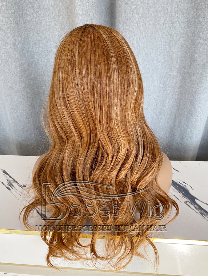 Custom Color 100% Human Hair Silk Top Lace Front Wig