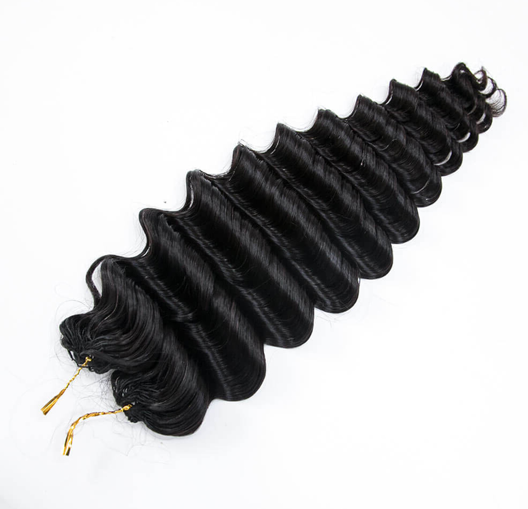 Human Crochet Hair deep Wave Natural Color