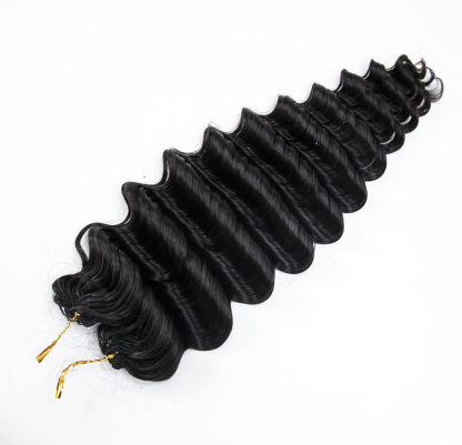 Human Crochet Hair deep Wave Natural Color
