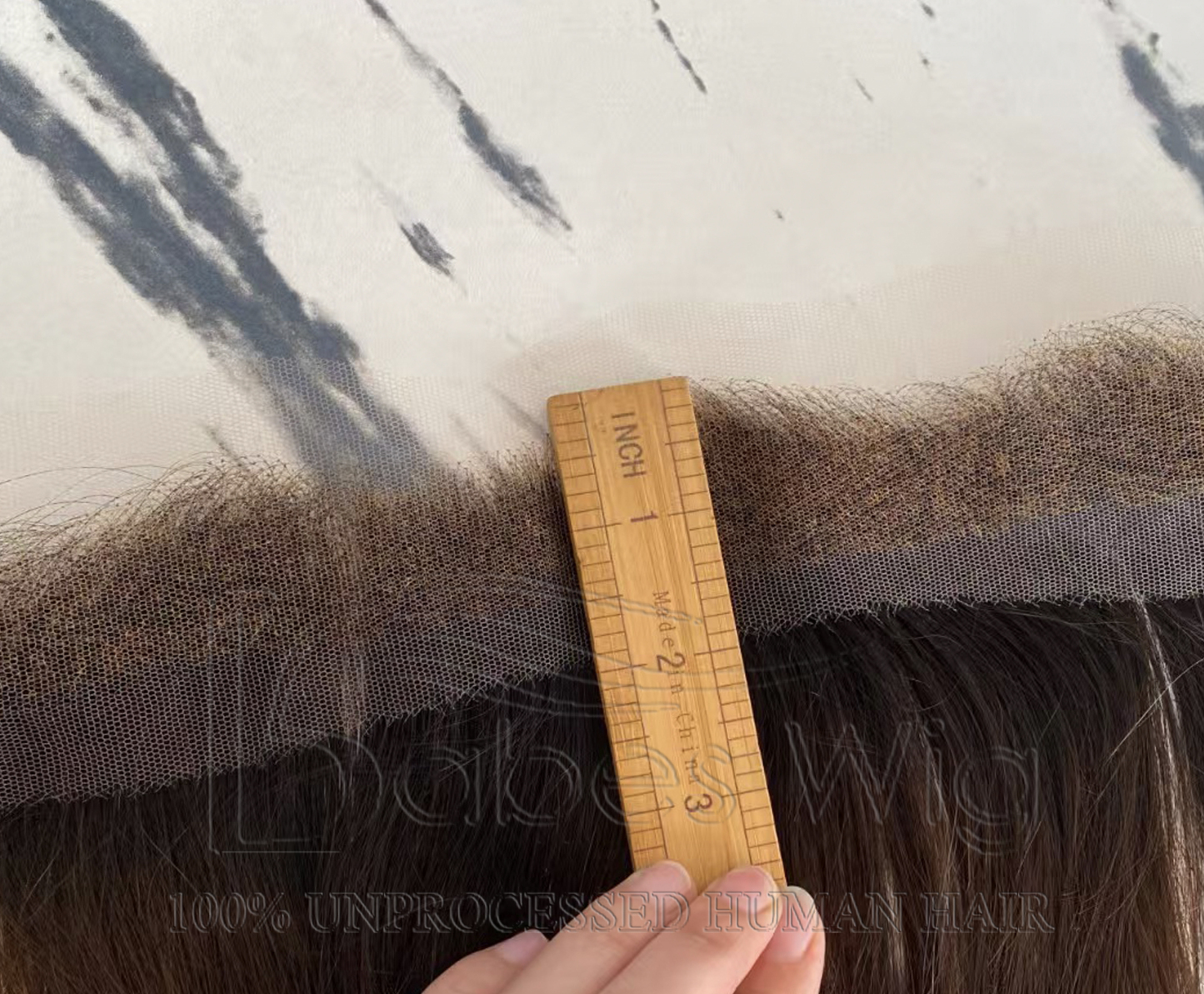 Ultra Breathable Full Lace Real Human Hair Hairline Topper with Layers | halo Metallic Wire