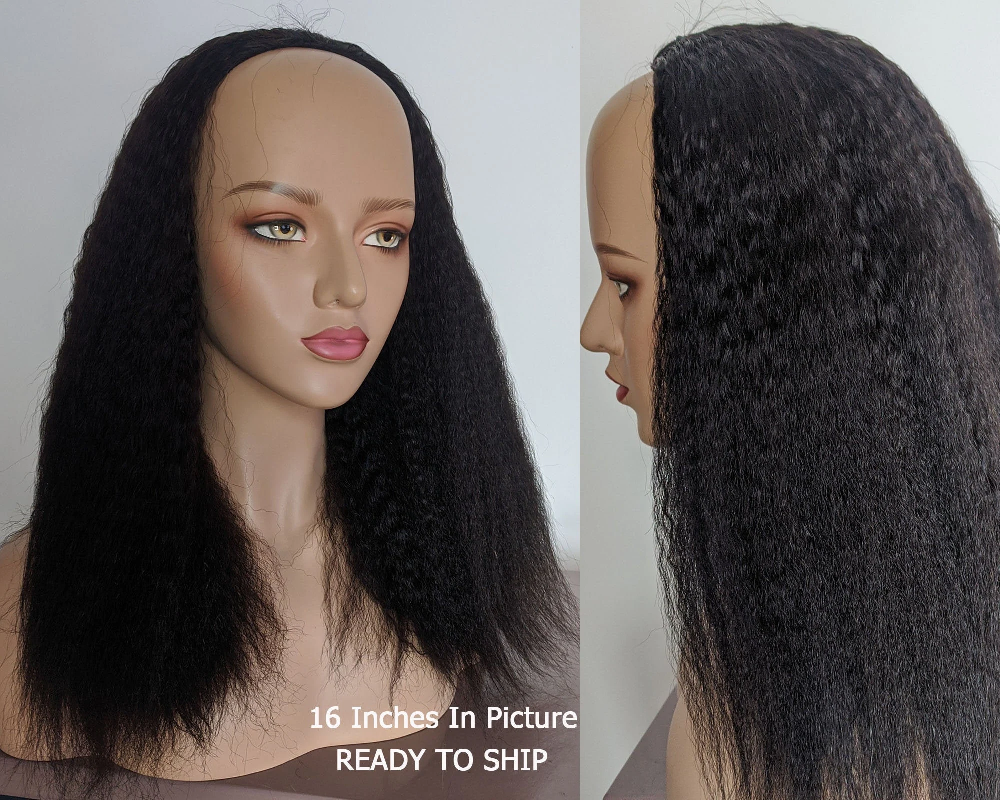  Human Hair Half Wigs For Black Women outre Kinky Straight real human Hair half wigs on sale | 3/4 Half Wig-BabesWIG