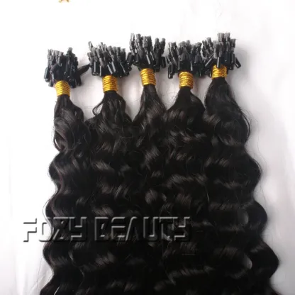 Loose Curly micro ring hair extensions 1 gram per strand brazilian human hair micro loop extensions