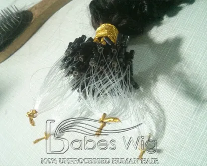  kinky curly micro loop ring hair extensions 1 gram per strand 100% human hair micro loop ring hair extensions-BabesWIG