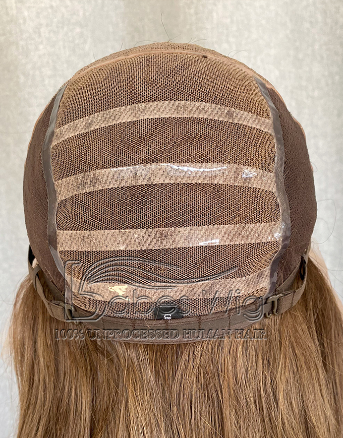 Light Brown Silk Top Medical Wig Full hand tied Best Silk Top Human Hair Wig -BabesWIG