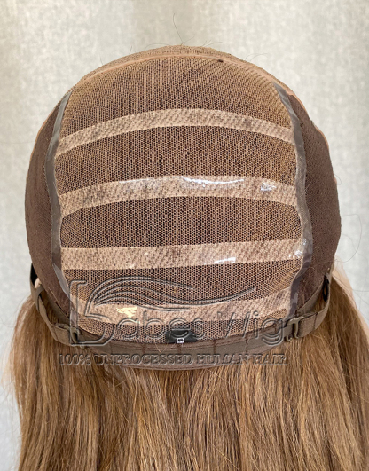 Light Brown Silk Top Medical Wig Full hand tied Best Silk Top Human Hair Wig -BabesWIG