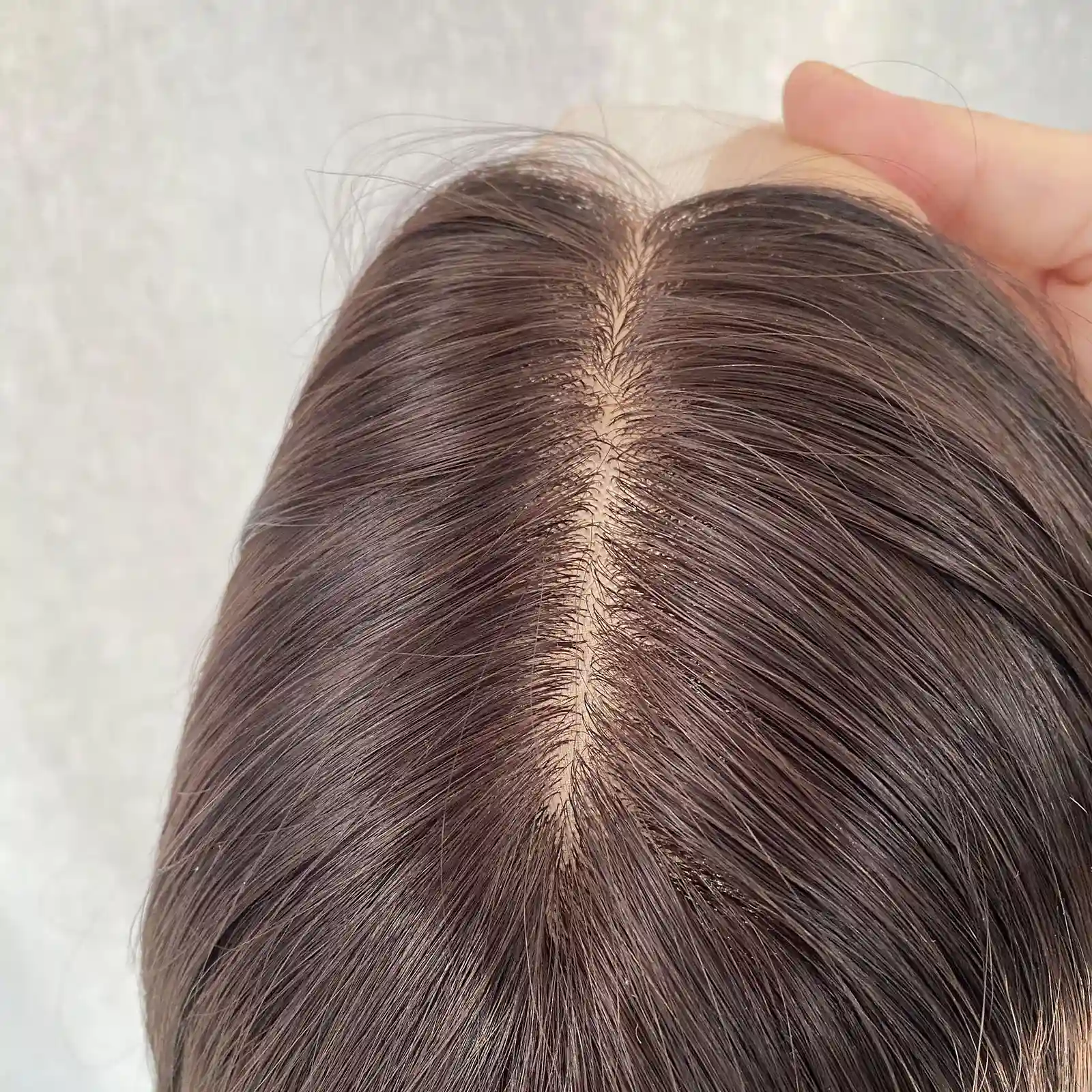 Hair Topper Light Brown 5x6” Silk Top Real Human Hair Crown Toppers -BabesWIG