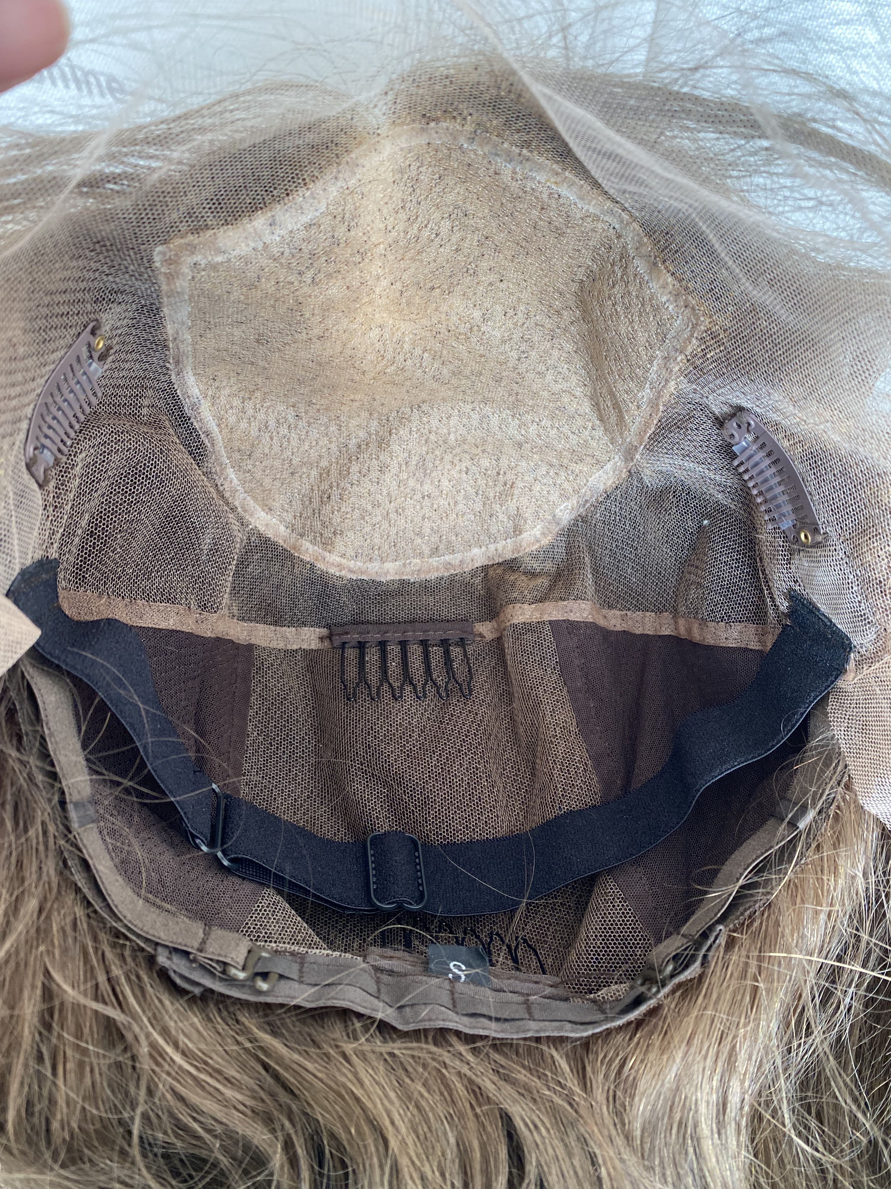 Best Long Wavy 100% Remy Human Hair Silk Top Full Lace Wigs Natural Base With Brown Highlights Human Hair Wig