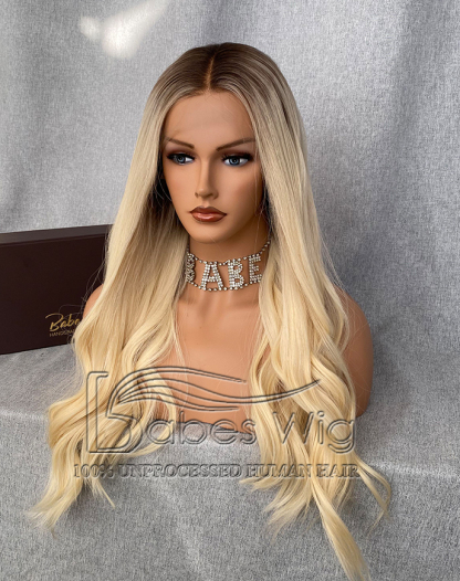 Luxury Wig 100% Virgin Human Hair Wigs Glueless Lace Front Wigs -BabesWIG