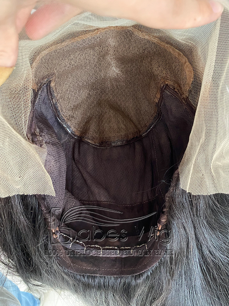 Dark Brown Silky Straight 100% Human Hair Full Elastic Cap Featuring a Silk Top for a Natural Look