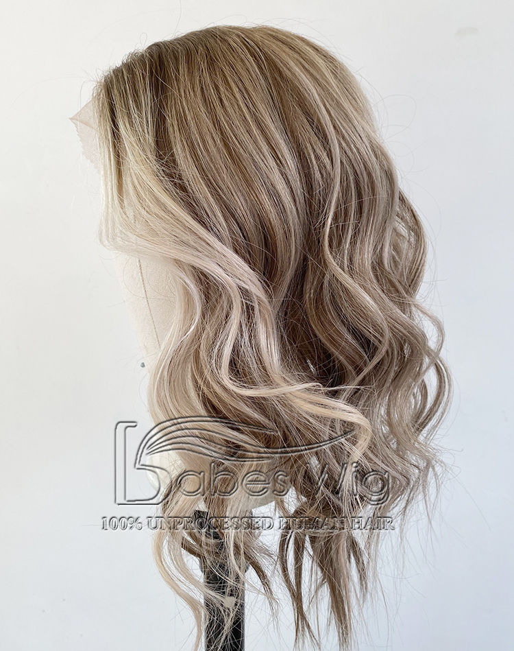 Custom 8*8 lace front topper human hair lace front topper with custom balayage color