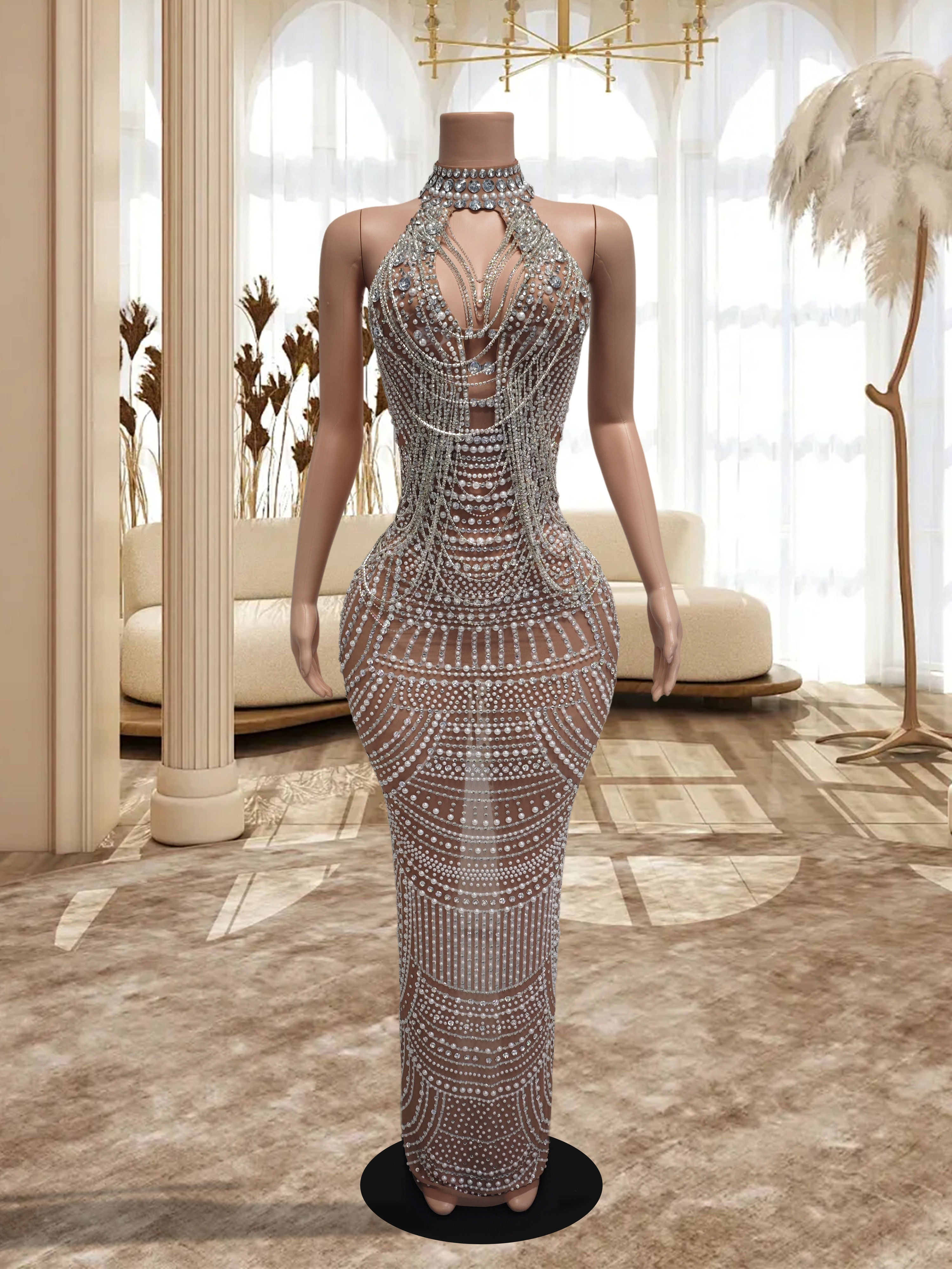 Silver Long Dress FX240931