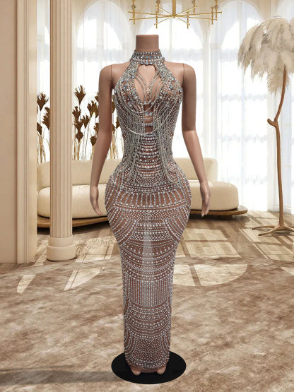 Silver Long Dress FX240931