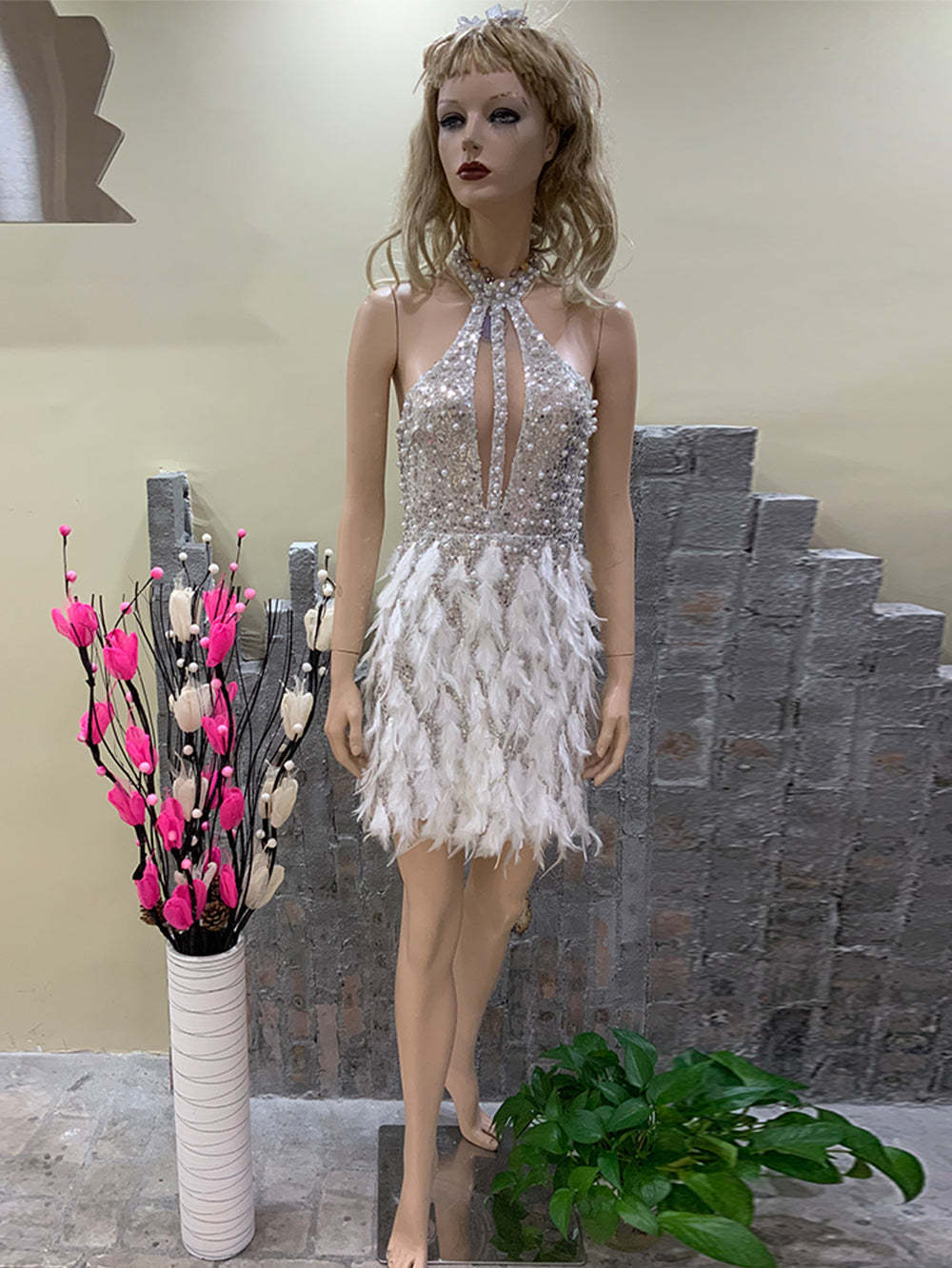 Silver Bodycon Dress HT2004