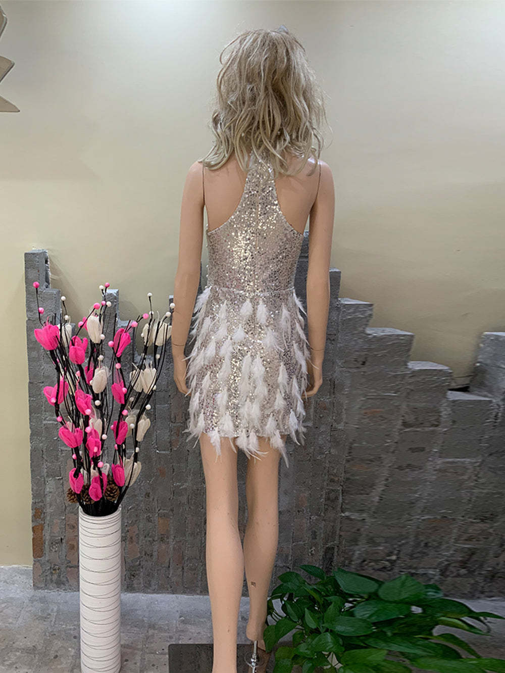 Silver Bodycon Dress HT2004