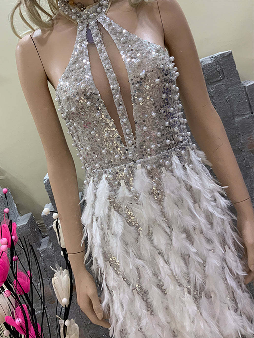 Silver Bodycon Dress HT2004