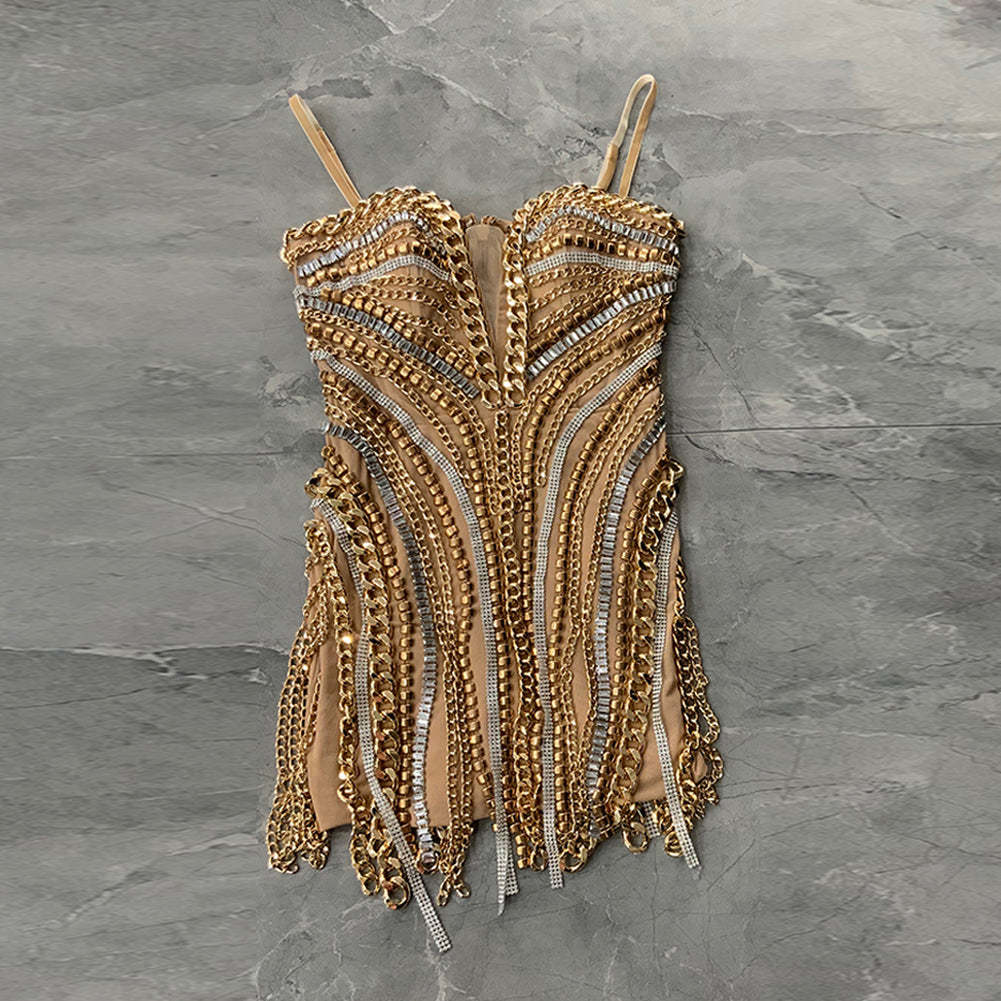 Skin Color Bodycon Dress HB01222