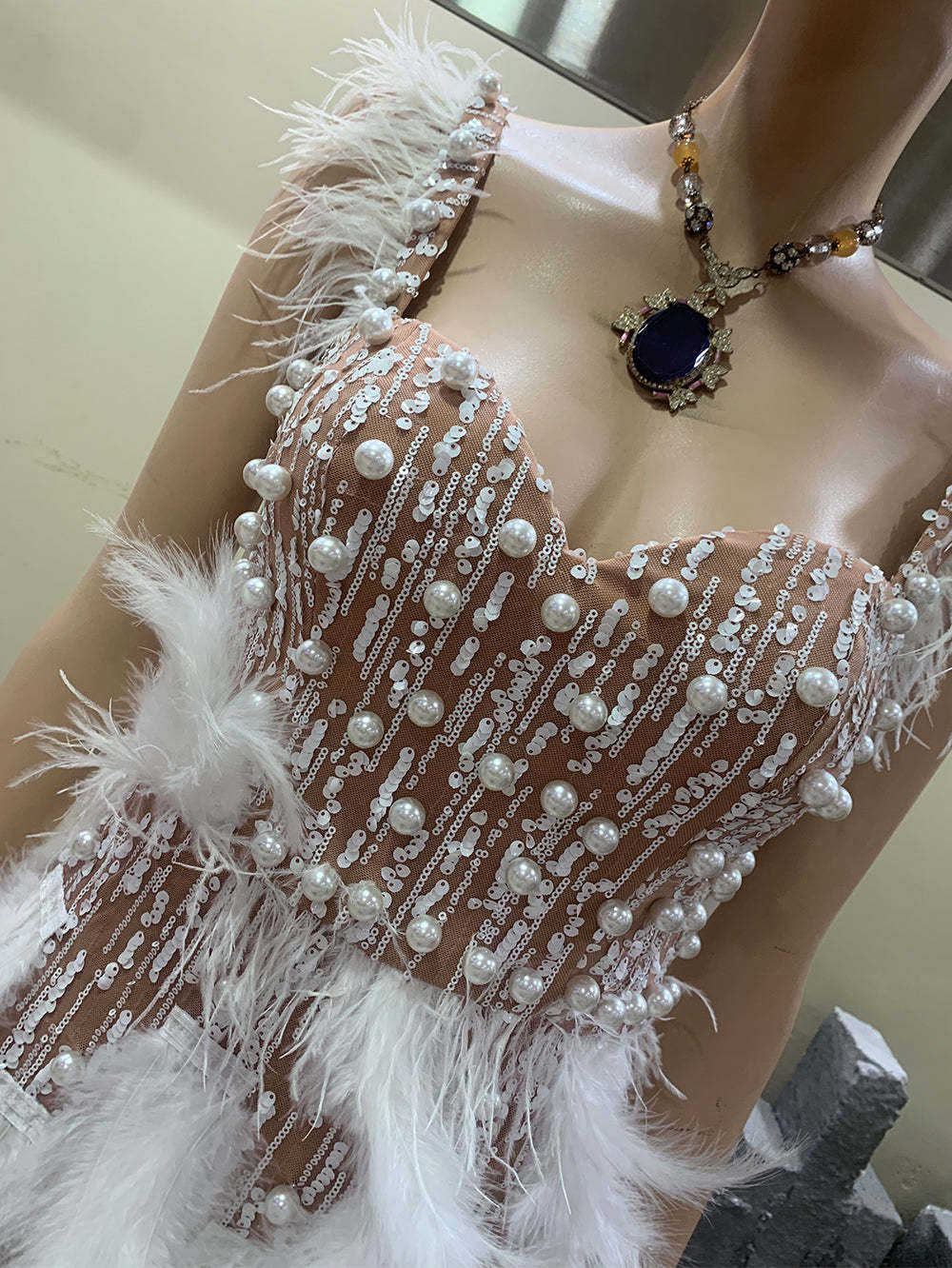 White Bodycon Dress HT932