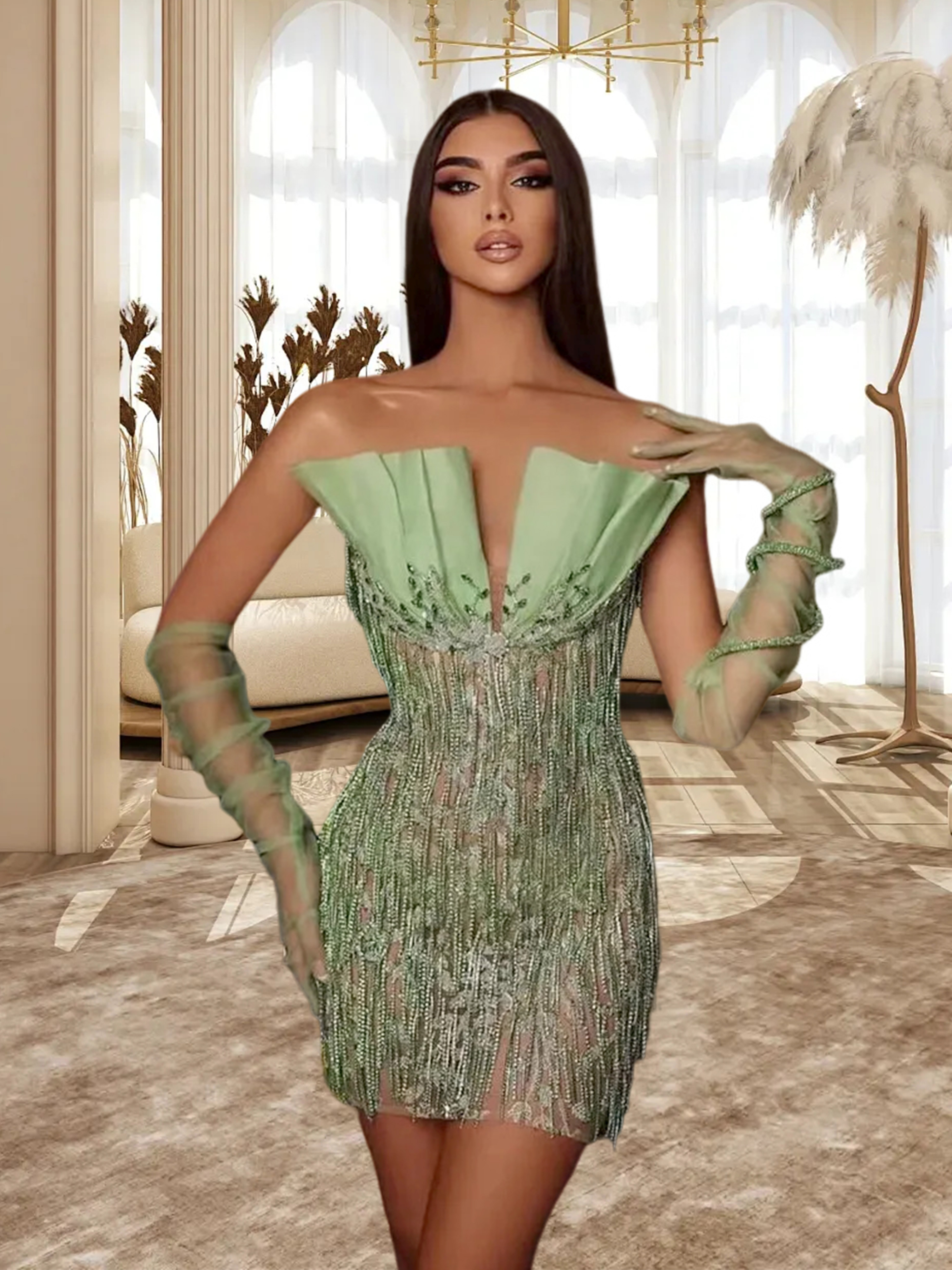 Mint Green Bodycon Dress HT947