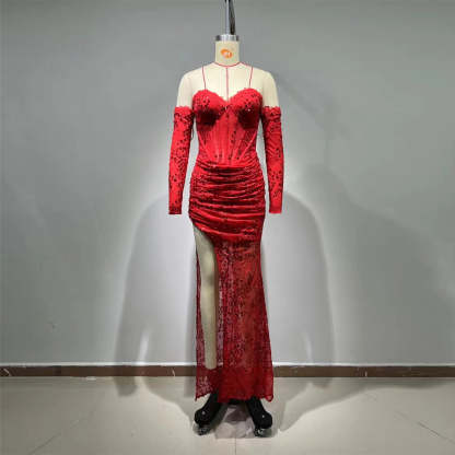 Red Bodycon Dress HT963
