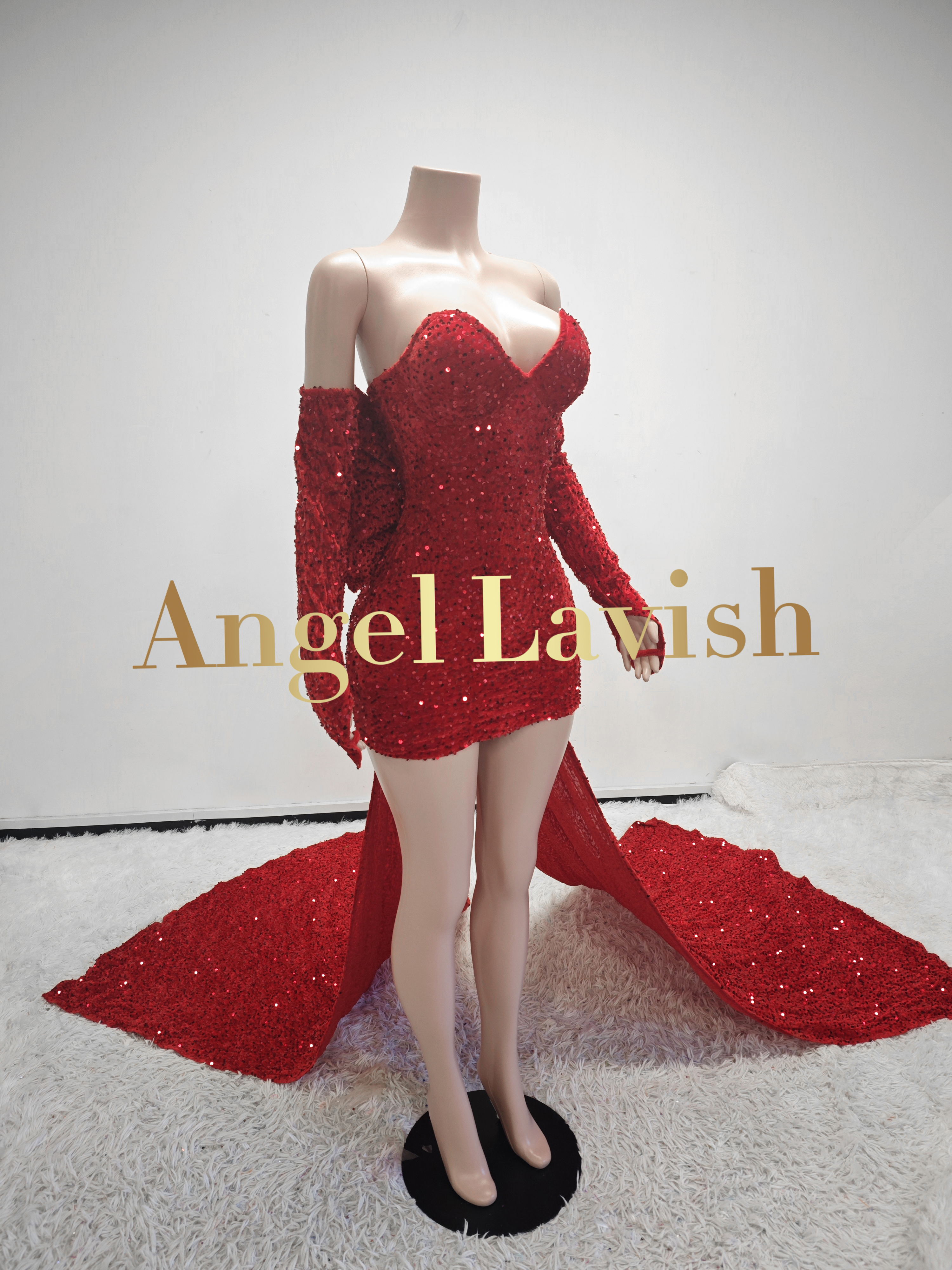 Red Mini Dress LF2405014